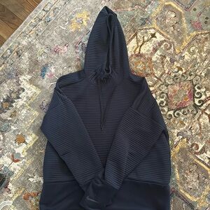 Nike pullover navy blue ribbed hoodie